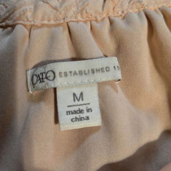 Cato Light‎ Coral Chevron Blouse - Picture 4 of 6